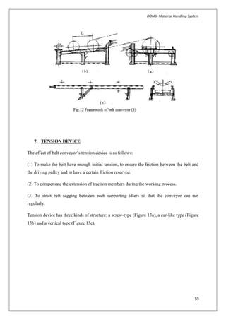Design of material handling system belt conveyor system for crushed ...