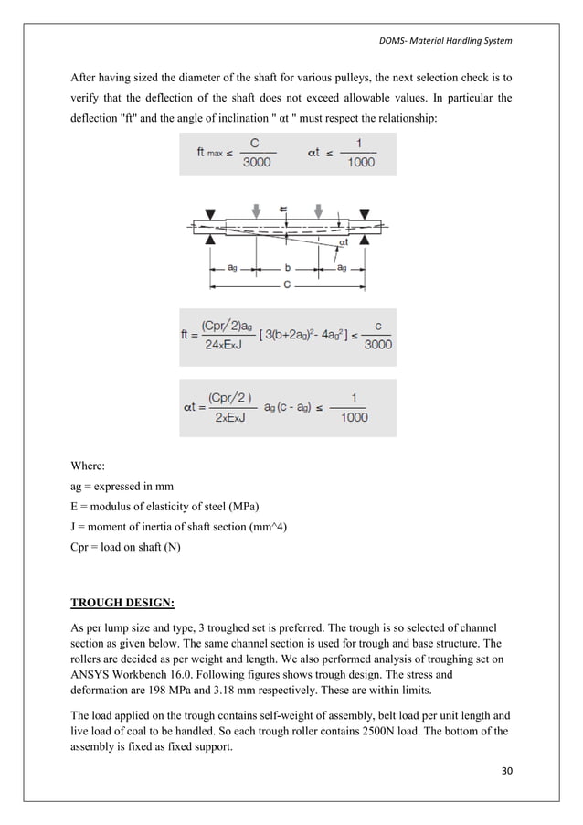 Design of material handling system belt conveyor system for crushed ...