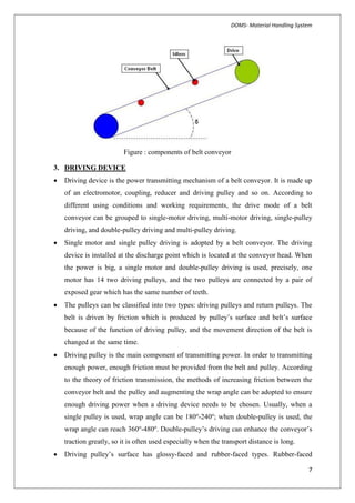 Design of material handling system belt conveyor system for crushed ...