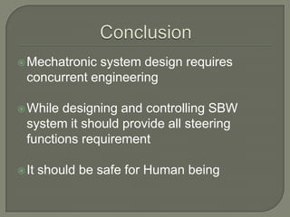 Design+of+mechatronics+system+&+control+of+sb w+system | PPTX