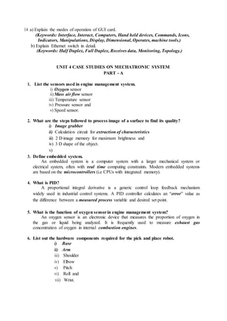 Design of mechatronics systems | PDF