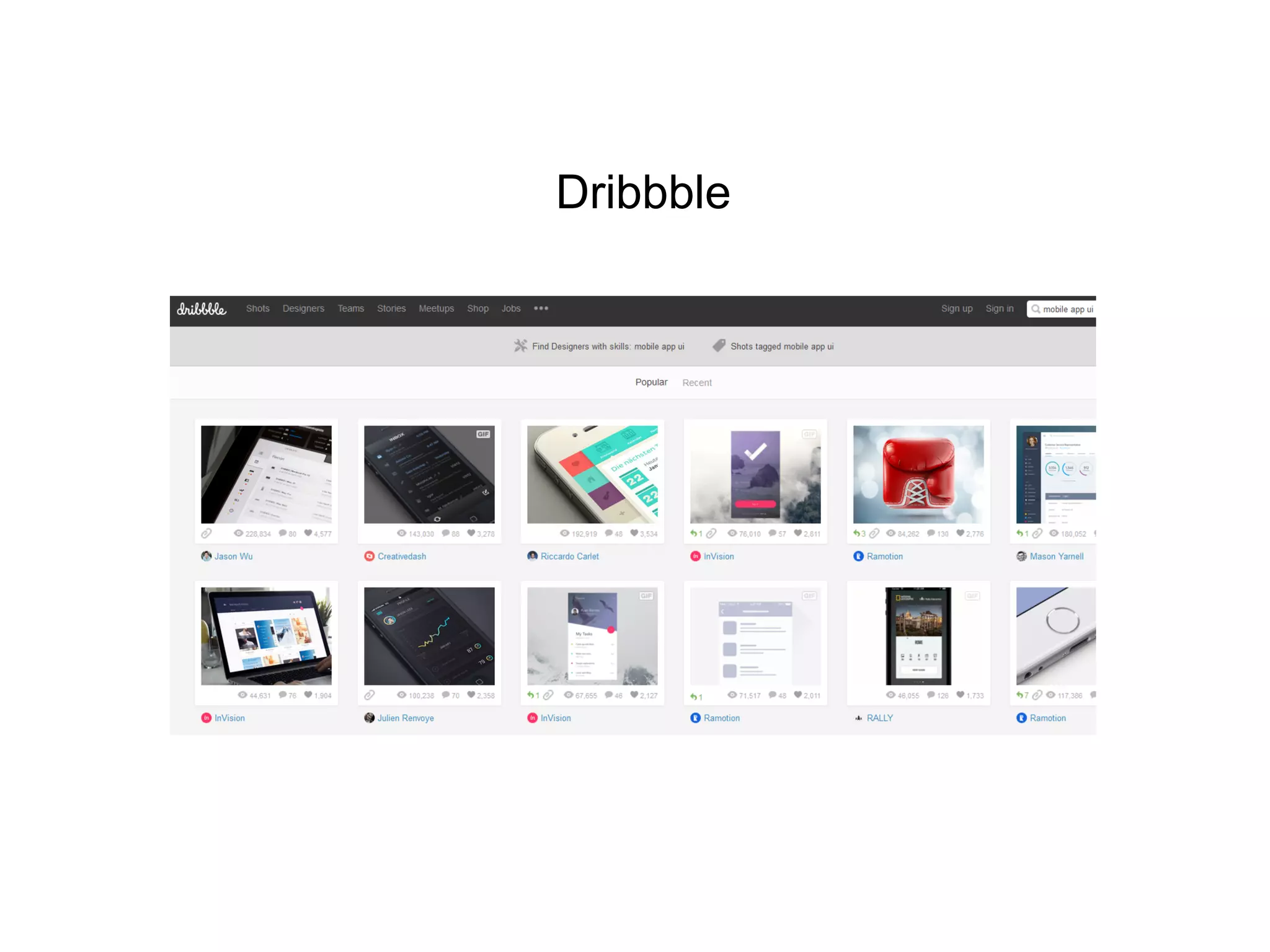 Dribbble
 