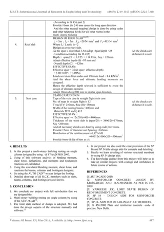 Design of multi storey building resting on single column | PDF