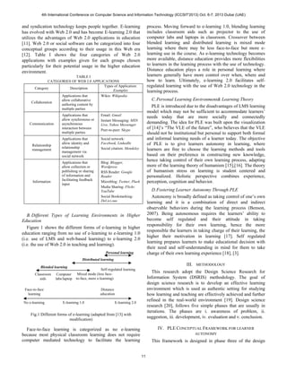Design of Personal Learning Environment Framework for Learner Autonomy ...