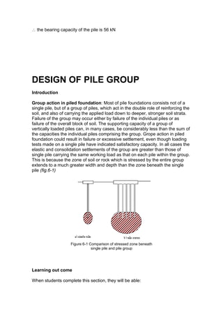 Design of pile foundation | PDF