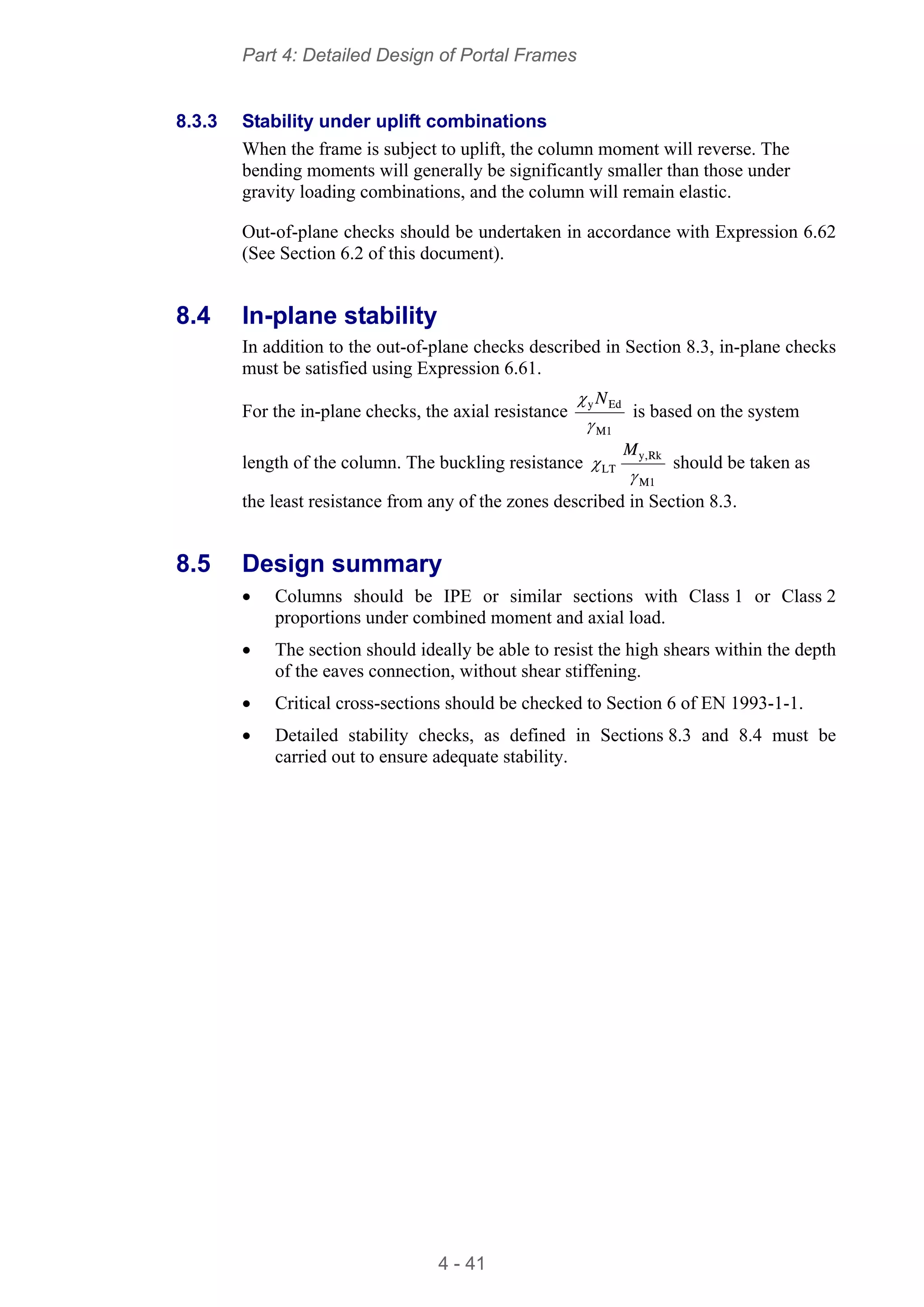 Design of portal frame structures | PDF