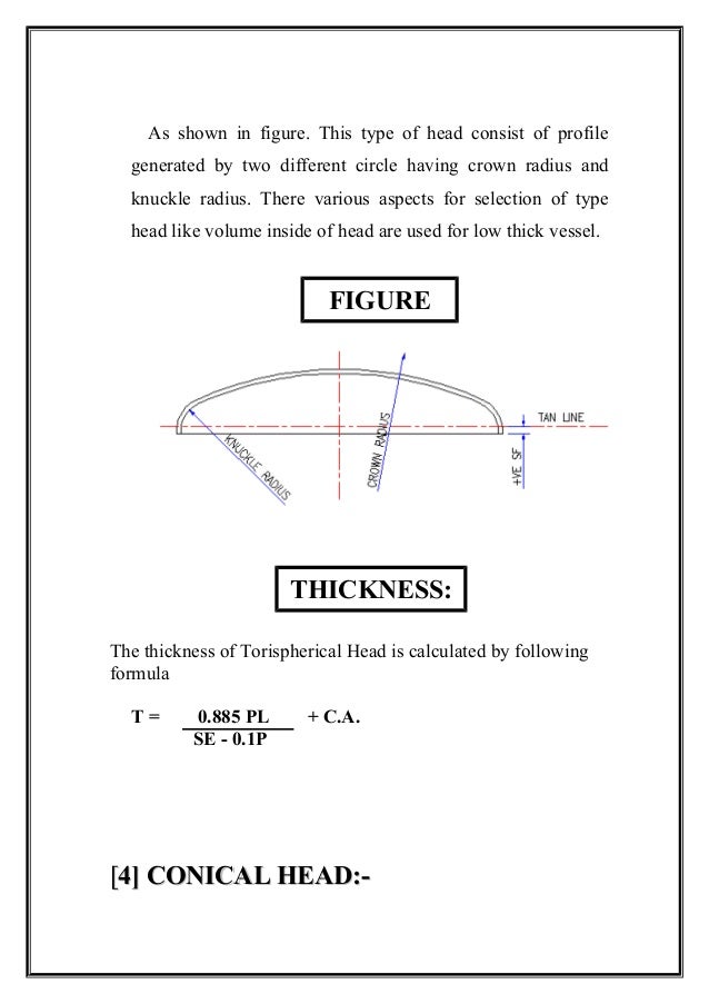 Design of pressure vessel