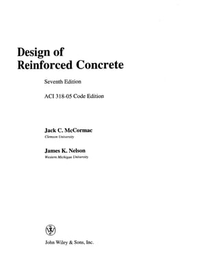 Design of reinforced concrete as per aci 318 | PDF