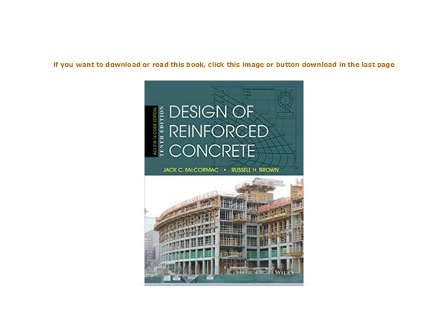 Ebook Download Design Of Reinforced Concrete 10th Edition 10th Ed