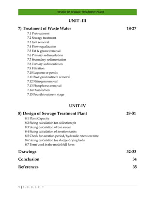 Design of sewage treatment plant 2 | PDF