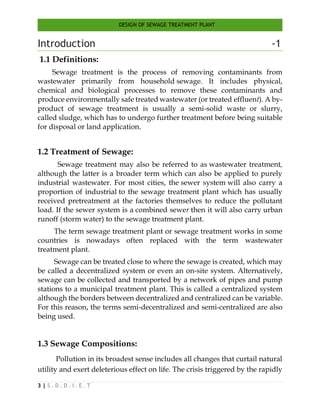 Design of sewage treatment plant 2 | PDF