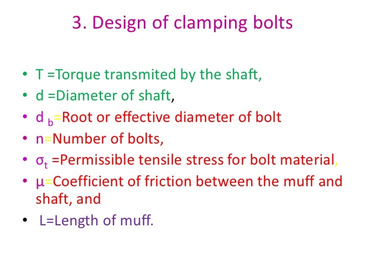 Design of shafts couplings ppt