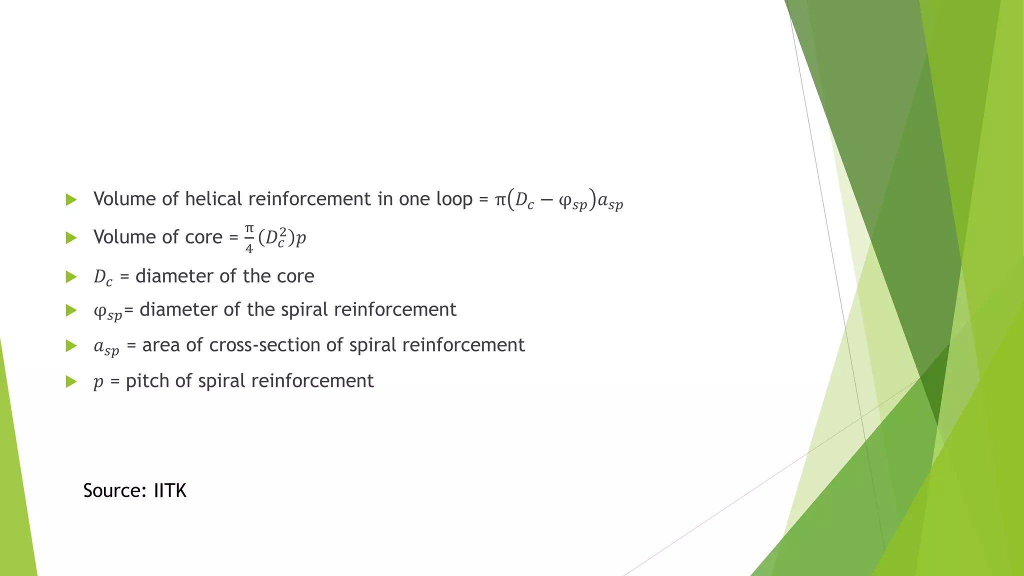 Design of short circular axially loaded column | PPTX