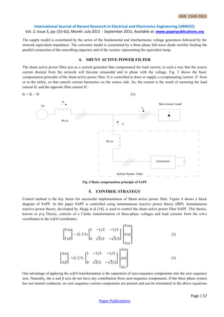 Design of Shunt Active Power Filter to eliminate harmonics generated by ...