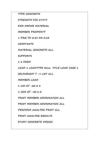 Design of simple beam using staad pro | PDF
