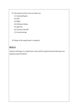 Design of simple beam using staad pro | PDF