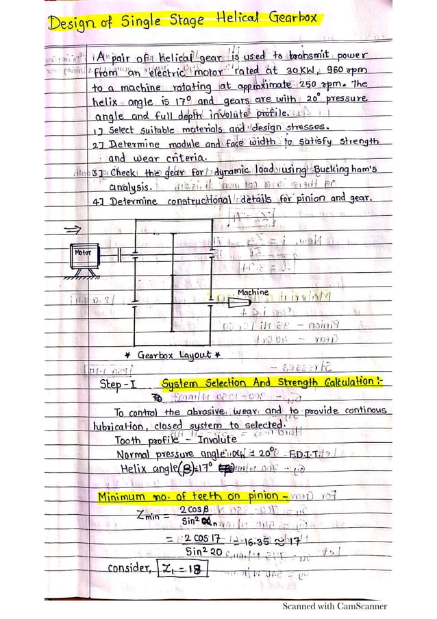 Design of single stage helical gear box by Prof. Sagar Dhotare PDF