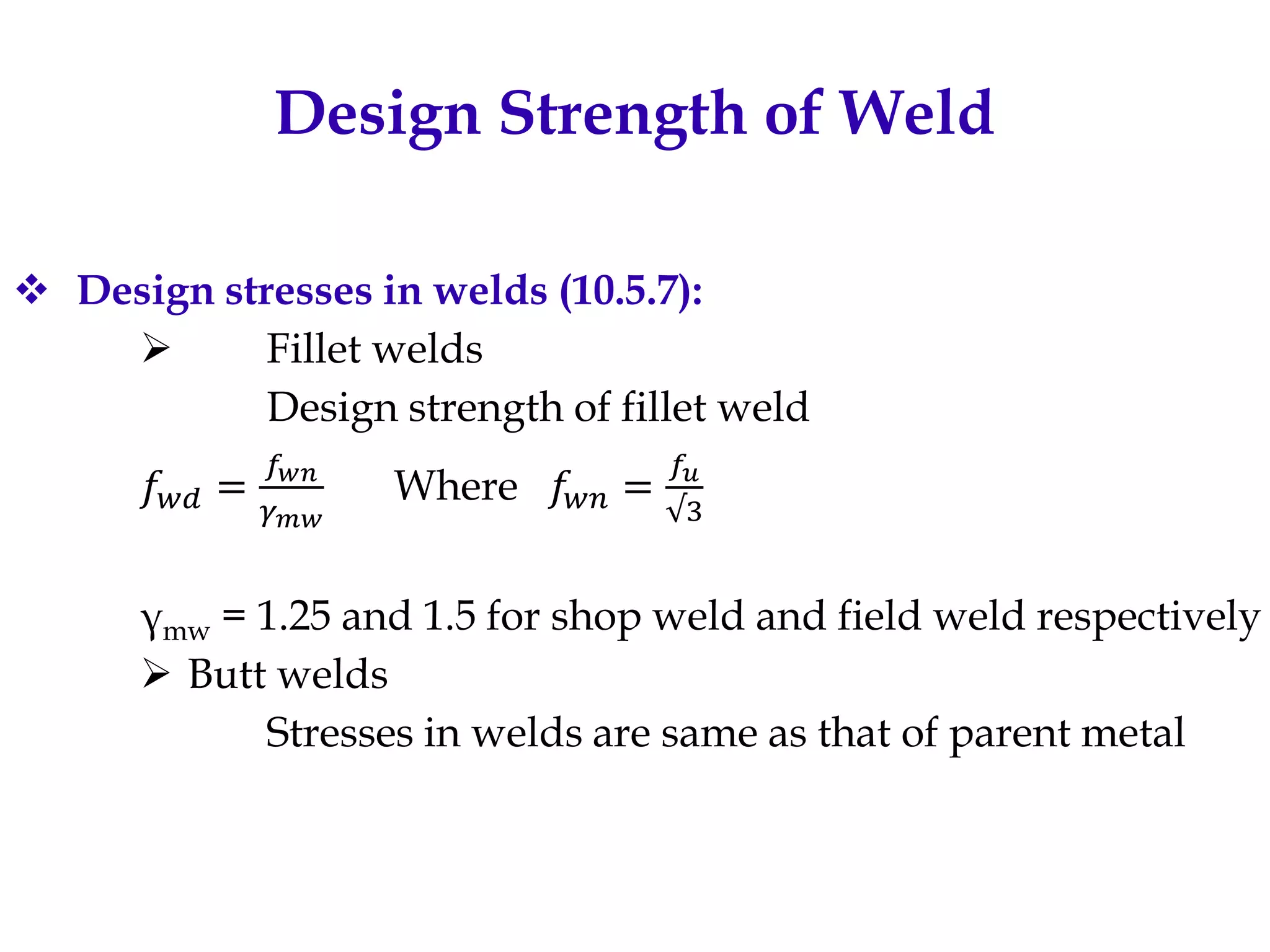 Design of steel structure as per is 800(2007) | PPTX