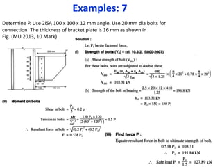 Design of steel structure as per is 800(2007) | PPTX