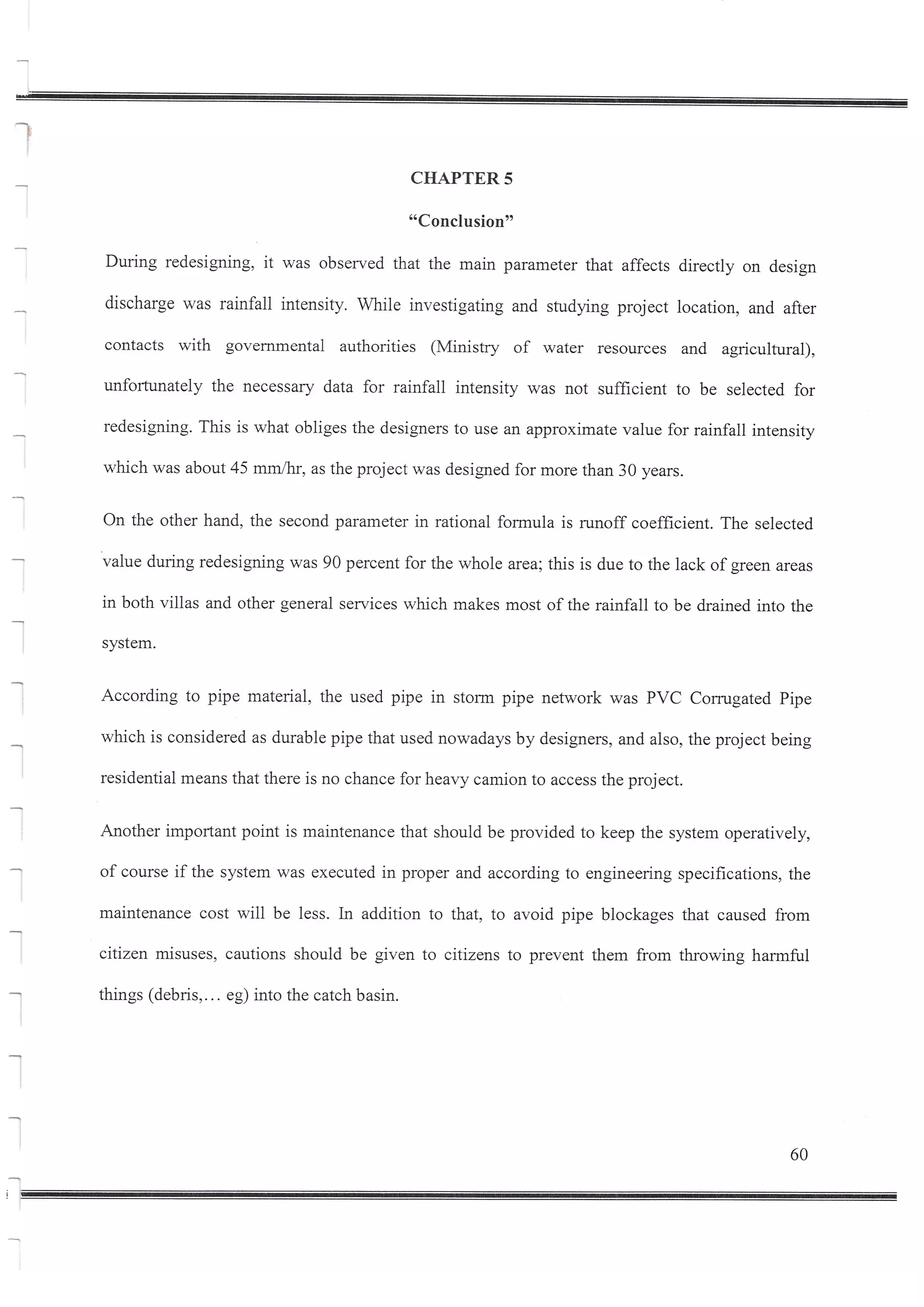 Design of Storm Sewer System