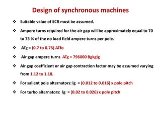 Design Of Synchronous Machines, Synchronous Generator | PDF