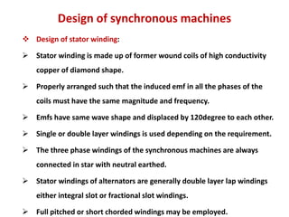 Multi Star Synchronous Machine Winding Design Of Synchronous Machines, Synchronous Generator | PDF