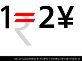 Equality sign symbolizes the relativity of economy and balanced economy
 