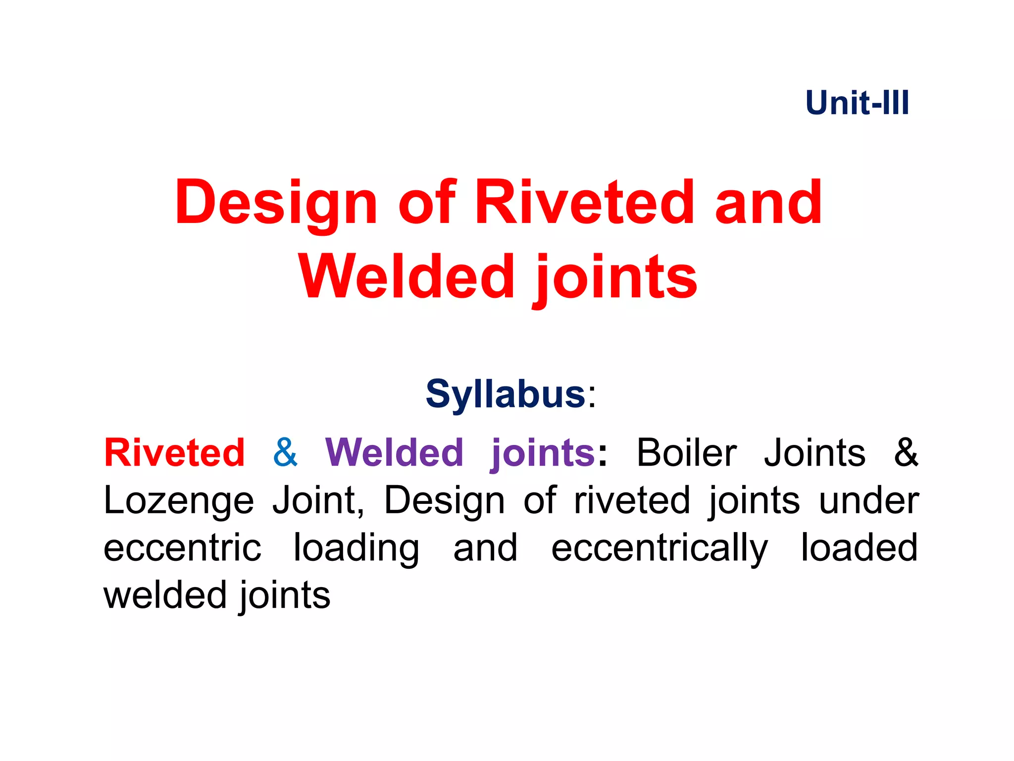 Design of Welded Joints PPT