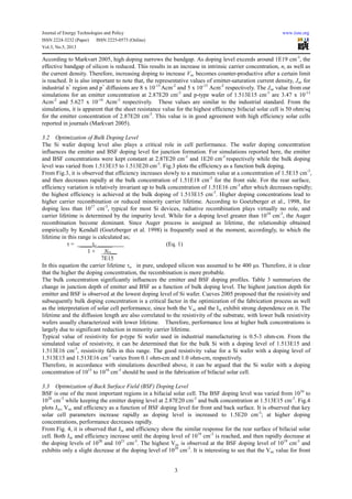 Design optimization of bifacial solar cell by pc1 d simulation | PDF