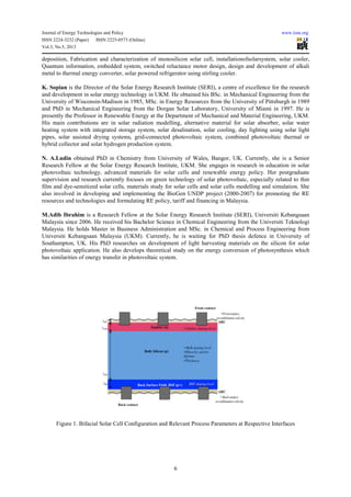Design optimization of bifacial solar cell by pc1 d simulation | PDF
