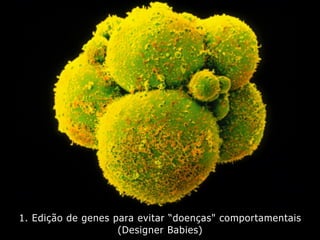 1. Edição de genes para evitar “doenças" comportamentais
(Designer Babies)
 