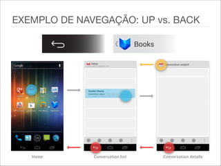 EXEMPLO DE NAVEGAÇÃO: UP vs. BACK
 