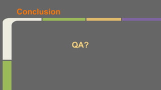 Conclusion
QA?
 