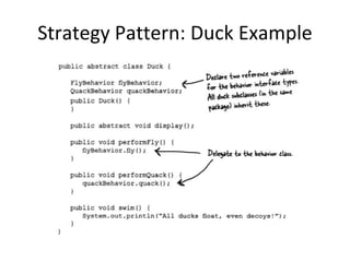 Strategy Pattern: Duck Example
 