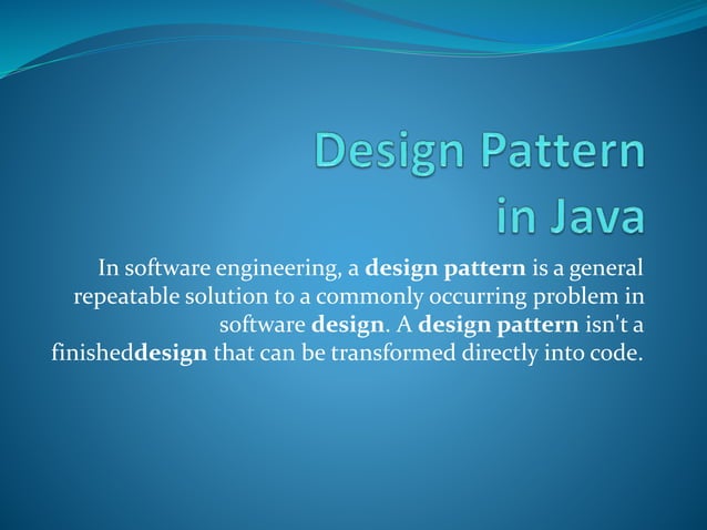 Design pattern | PPT