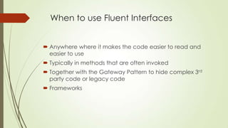 Design pattern fluent interface | PPTX