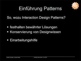 Designpattern für Online Communitites
