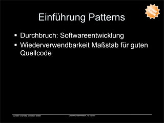 Designpattern für Online Communitites