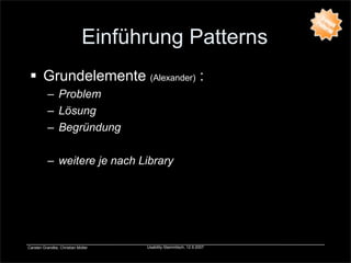 Designpattern für Online Communitites