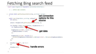 Fetching Bing search feed
 
