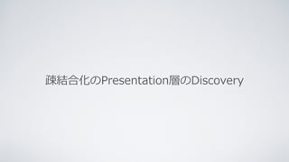 疎結合化のPresentation層のDiscovery
 