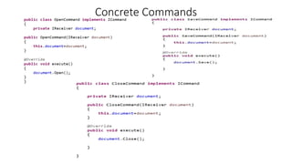 Concrete Commands
 