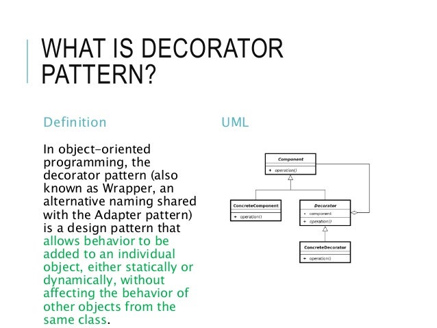 Design Pattern Reading Group Decorator Pattern