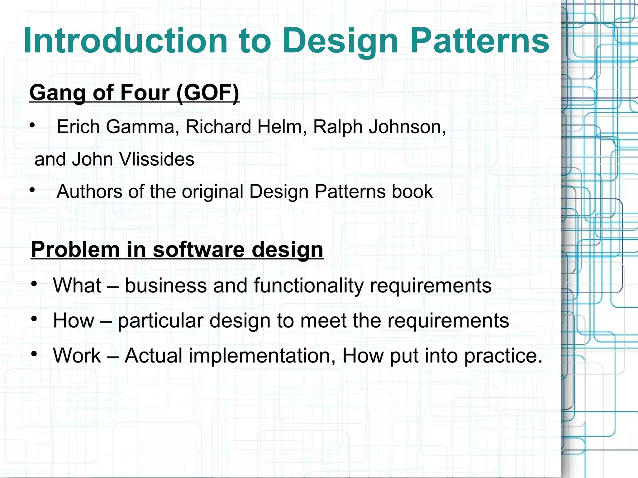 Design patterns | PPT