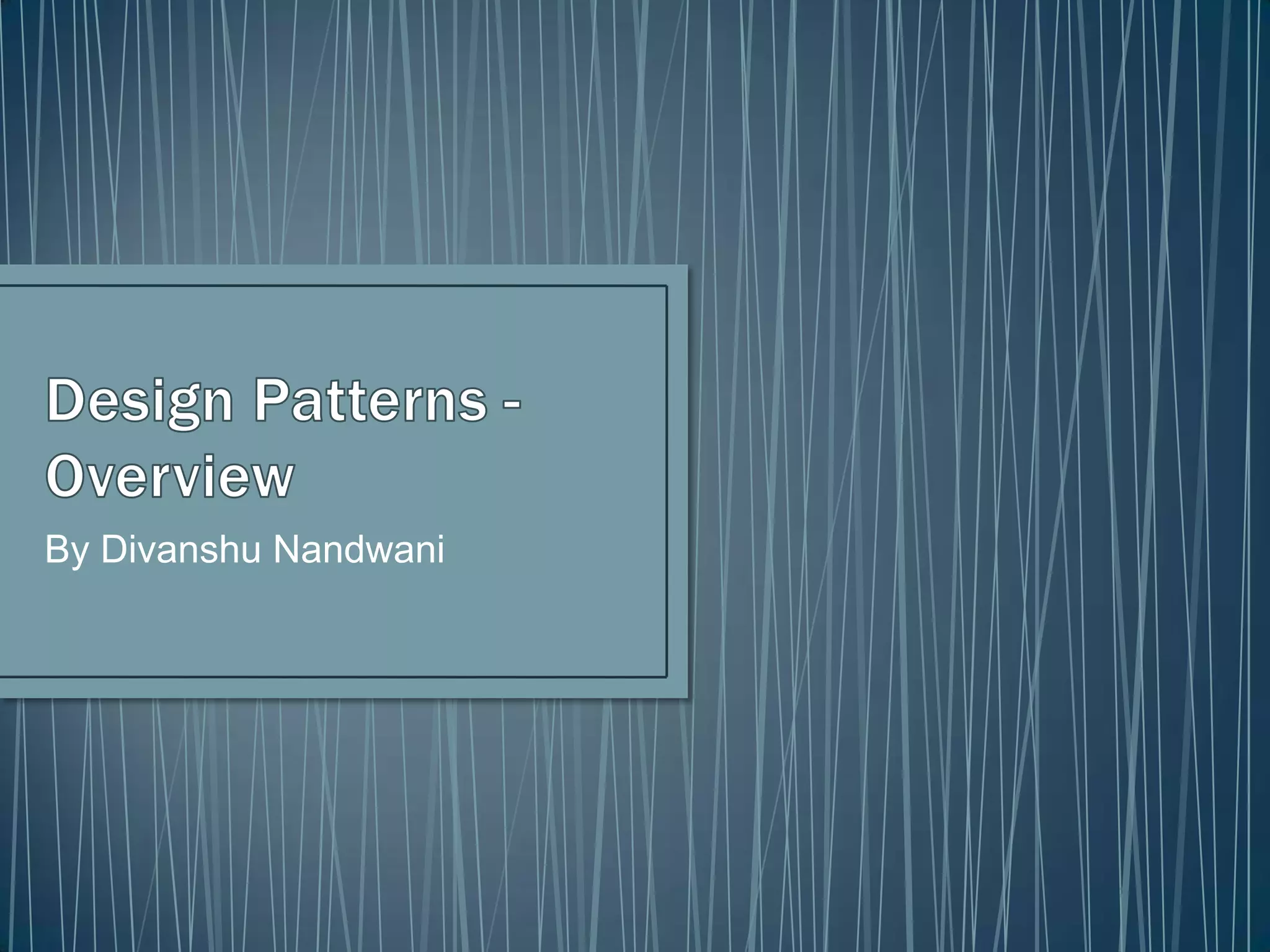 By Divanshu Nandwani
 