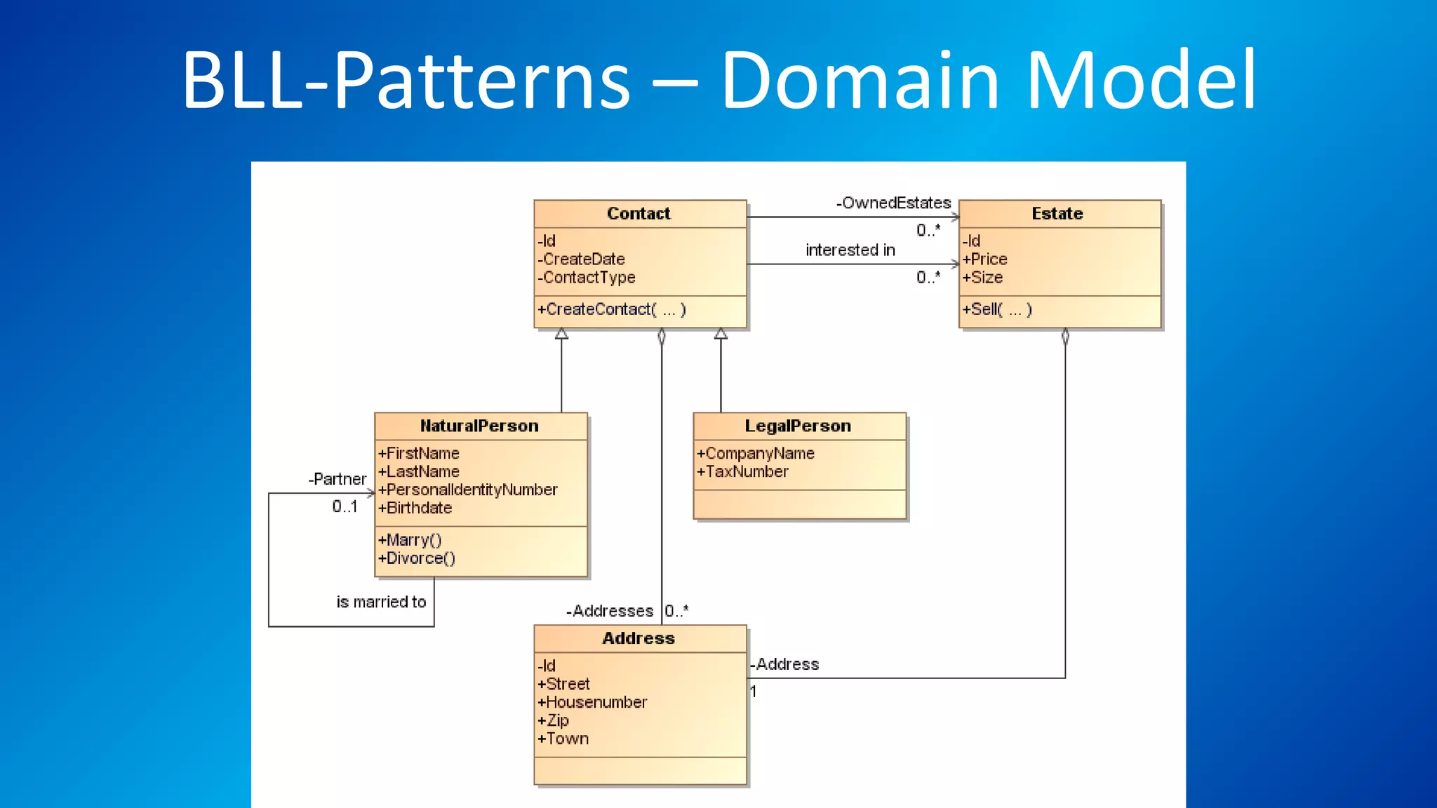 BLL-Patterns – Domain Model
 