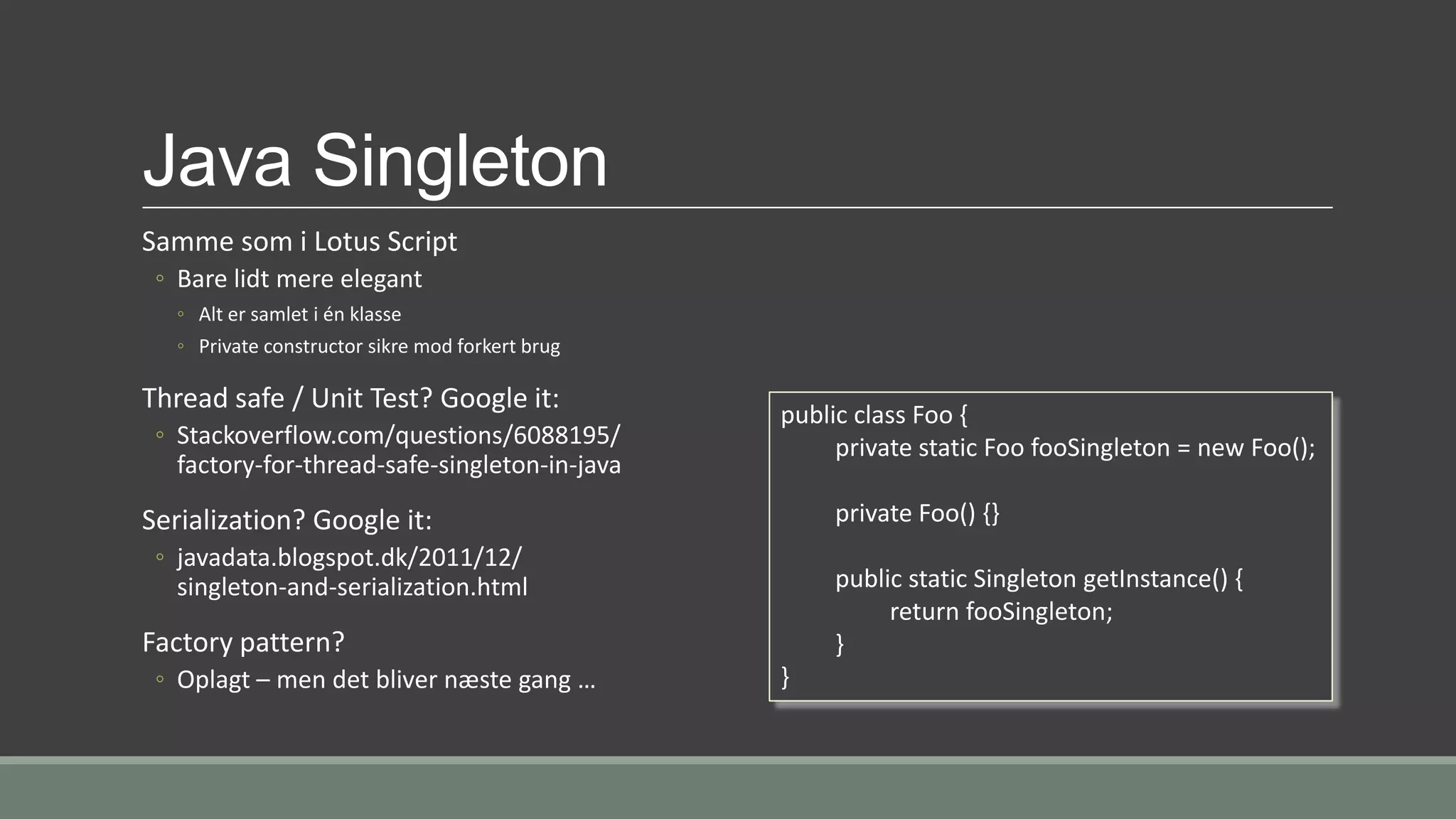 Design patterns: Singleton & Strategy | PPT