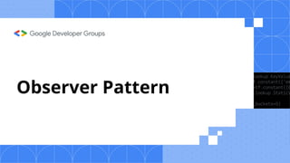 Observer Pattern
 