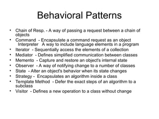 designpatterns structural,functional,behavioral..ppt
