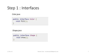 Step 1 : Interfaces
17-Dec-14 Mudasir Qazi - mudasirqazi00@gmail.com 7
 